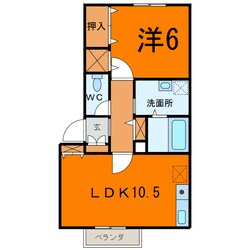 相馬駅 徒歩16分 2階の物件間取画像